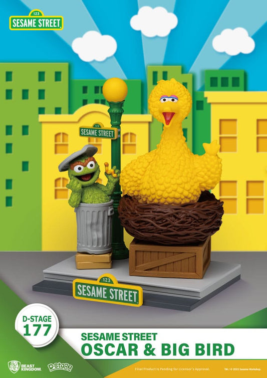 Sesamstraße D-Stage PVC Statue Oscar & Big Bird 12 cm Image 2