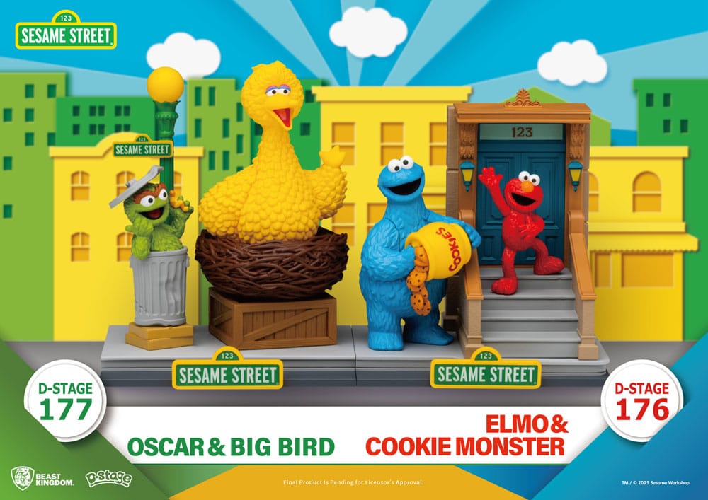 Sesamstraße D-Stage PVC Statue Oscar & Big Bird 12 cm Image 8
