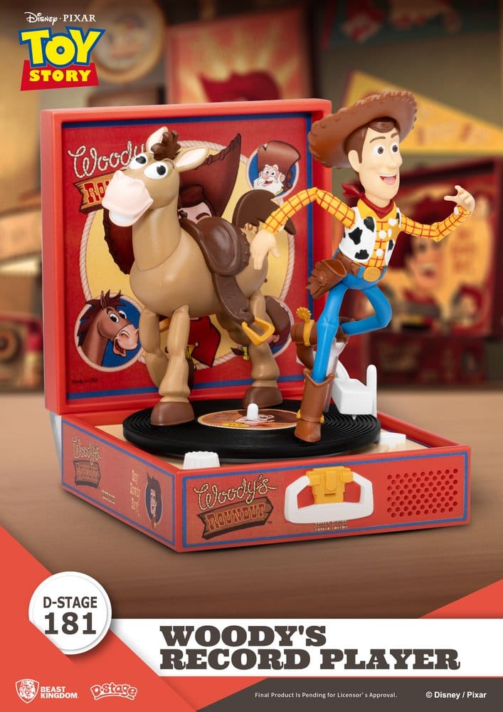 Toy Story Record Player Series PVC Figur Woody's Record Player 13 cm Image 3
