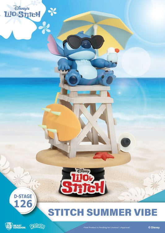 Disney D-Stage PVC Diorama Stitch Summer Vibe 16 cm Image 1