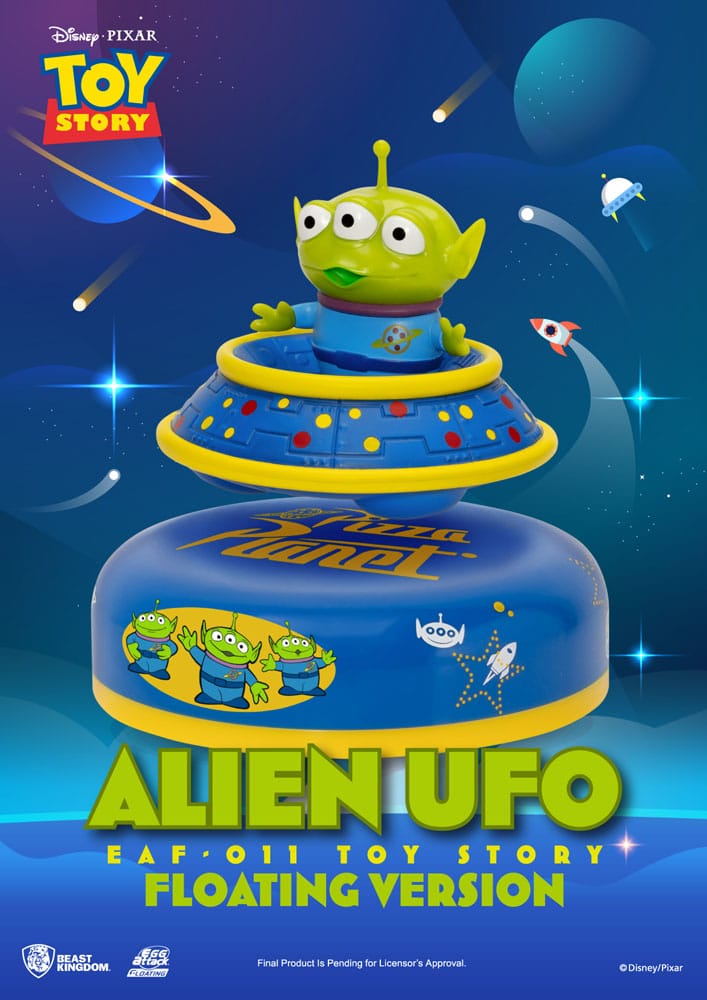 Toy Story Egg Attack Schwebe-Modell Alien UFO 6 cm Image 3