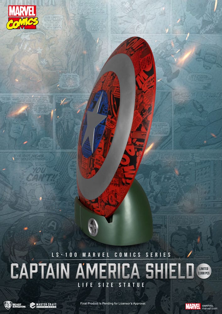Marvel Comics PVC Captain America Schild Life Size Statue 64 cm Image 3
