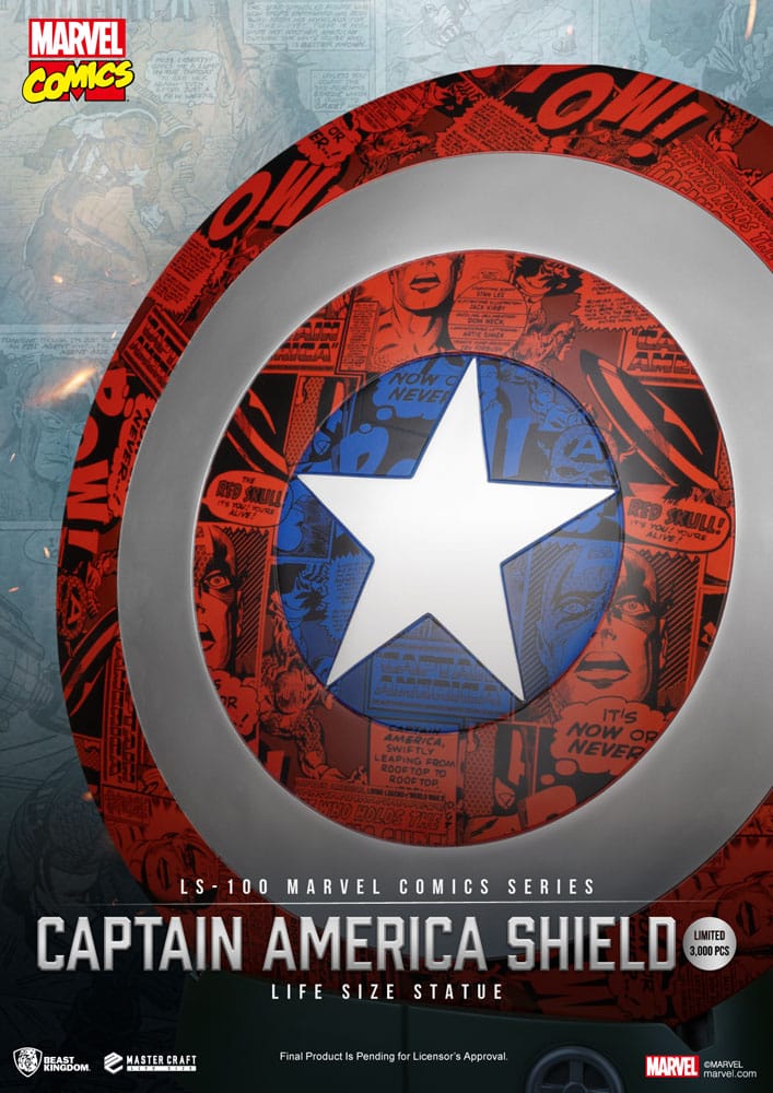 Marvel Comics PVC Captain America Schild Life Size Statue 64 cm Image 6