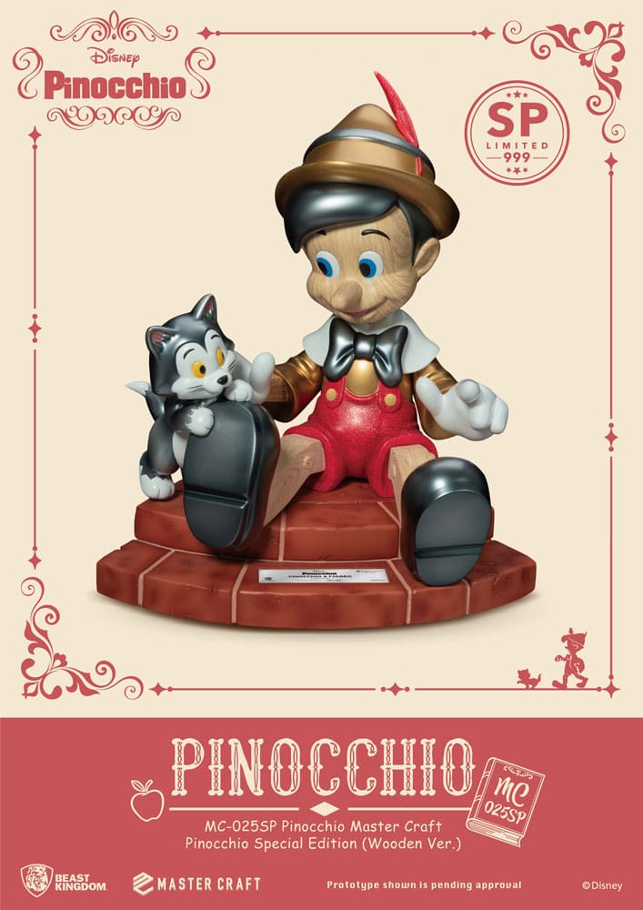 Disney Master Craft Statue Pinocchio Wooden Ver. Special Edition 27 cm Image 1