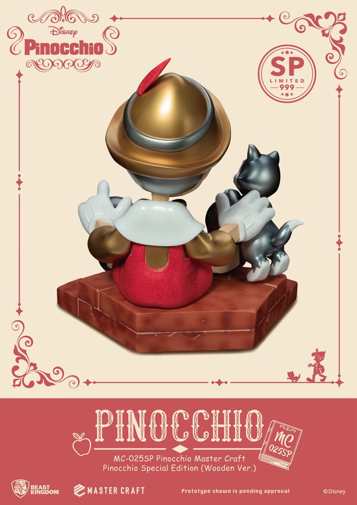 Disney Master Craft Statue Pinocchio Wooden Ver. Special Edition 27 cm Image 2