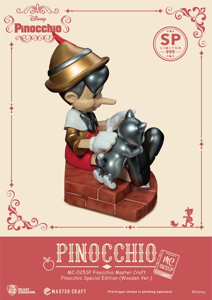 Disney Master Craft Statue Pinocchio Wooden Ver. Special Edition 27 cm Image 3