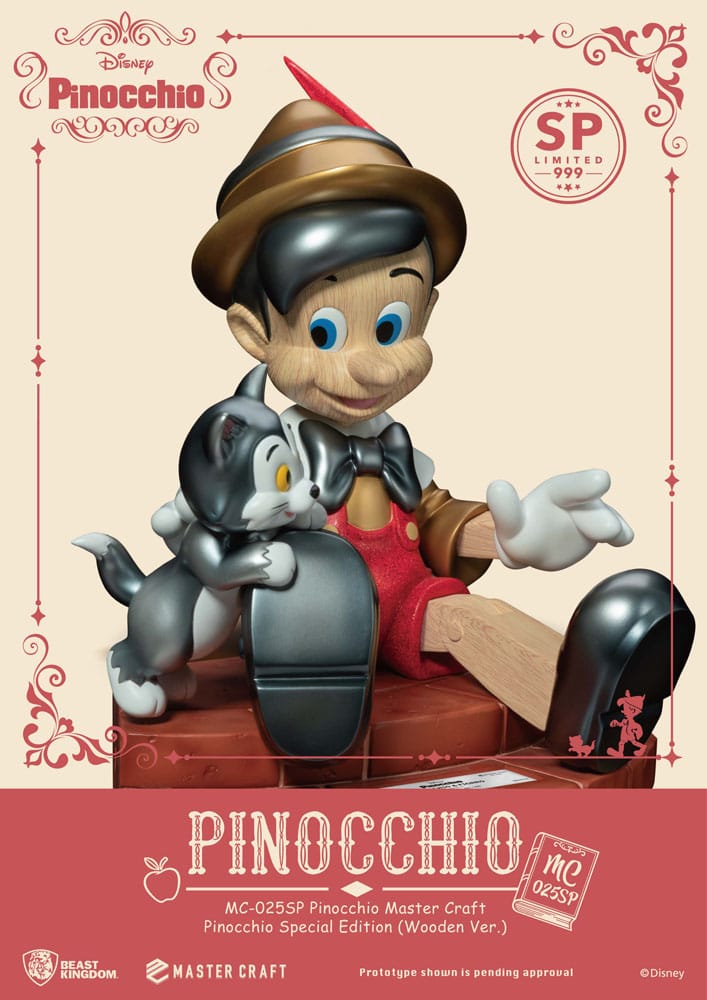 Disney Master Craft Statue Pinocchio Wooden Ver. Special Edition 27 cm Image 5