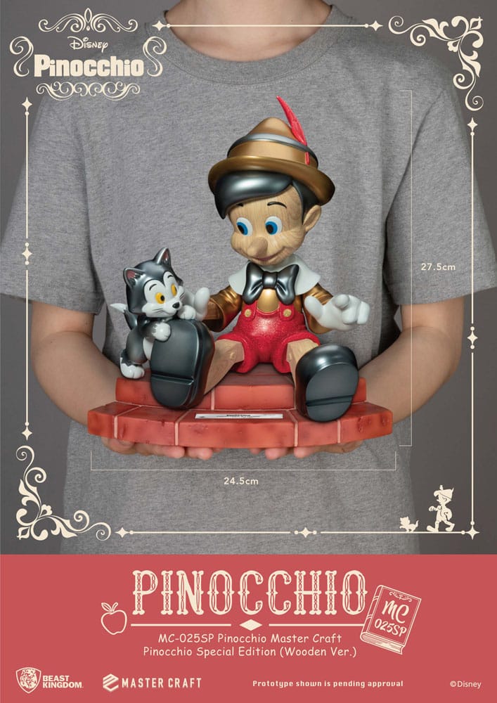 Disney Master Craft Statue Pinocchio Wooden Ver. Special Edition 27 cm Image 6