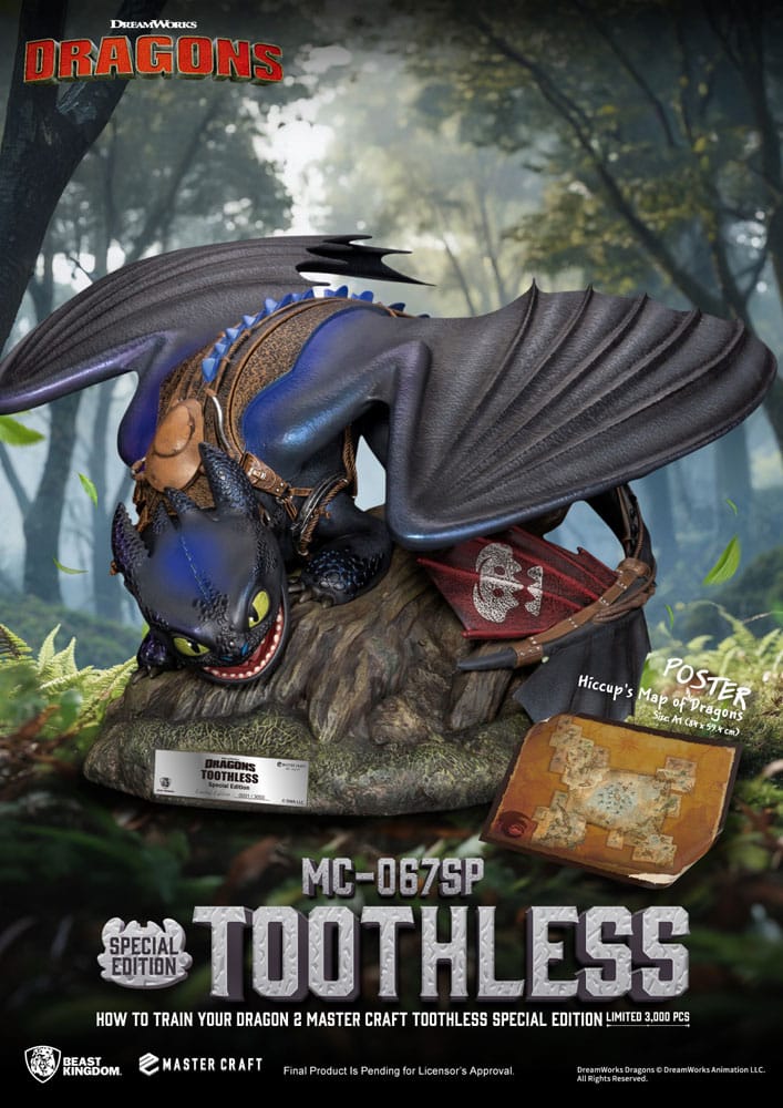 Drachenzähmen leicht gemacht 2 Master Craft Statue Toothless 38 cm Image 1