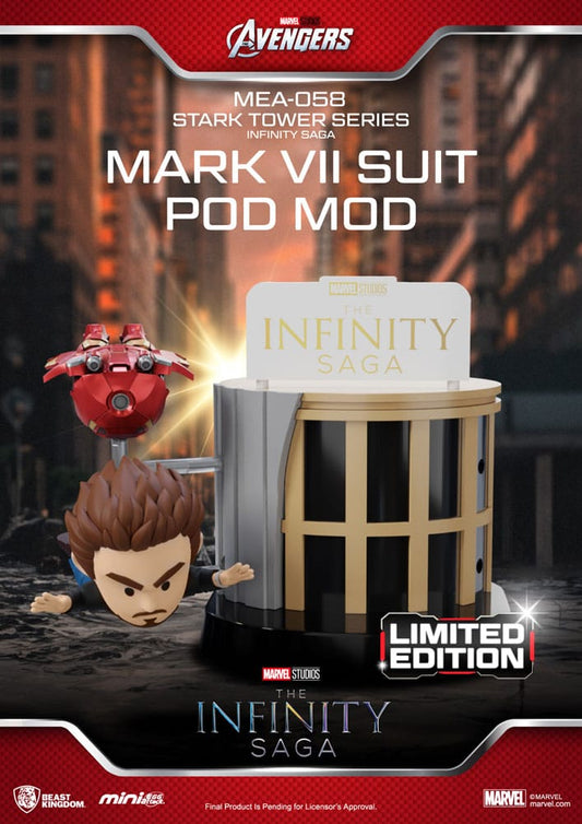 Marvel Mini Egg Attack Figuren The Infinity Saga Stark Tower series Tony Stark & Mark VII suit pod mod 12 cm Image 1
