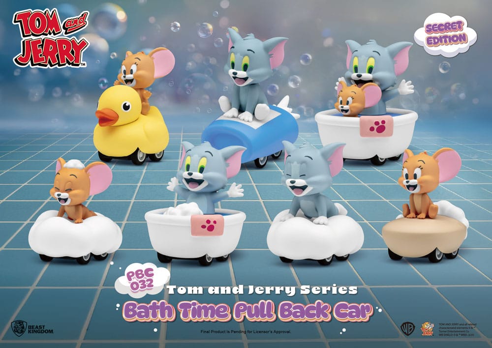Tom & Jerry Pull Back Car Series Rückzug-Autos Bath Time Blind Box 6er-Pack Image 1