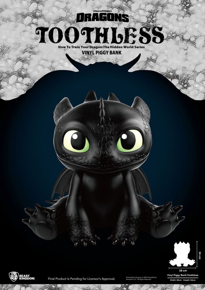 Drachenzähmen leicht gemacht Piggy Vinyl Spardose Toothless 30 cm Image 1