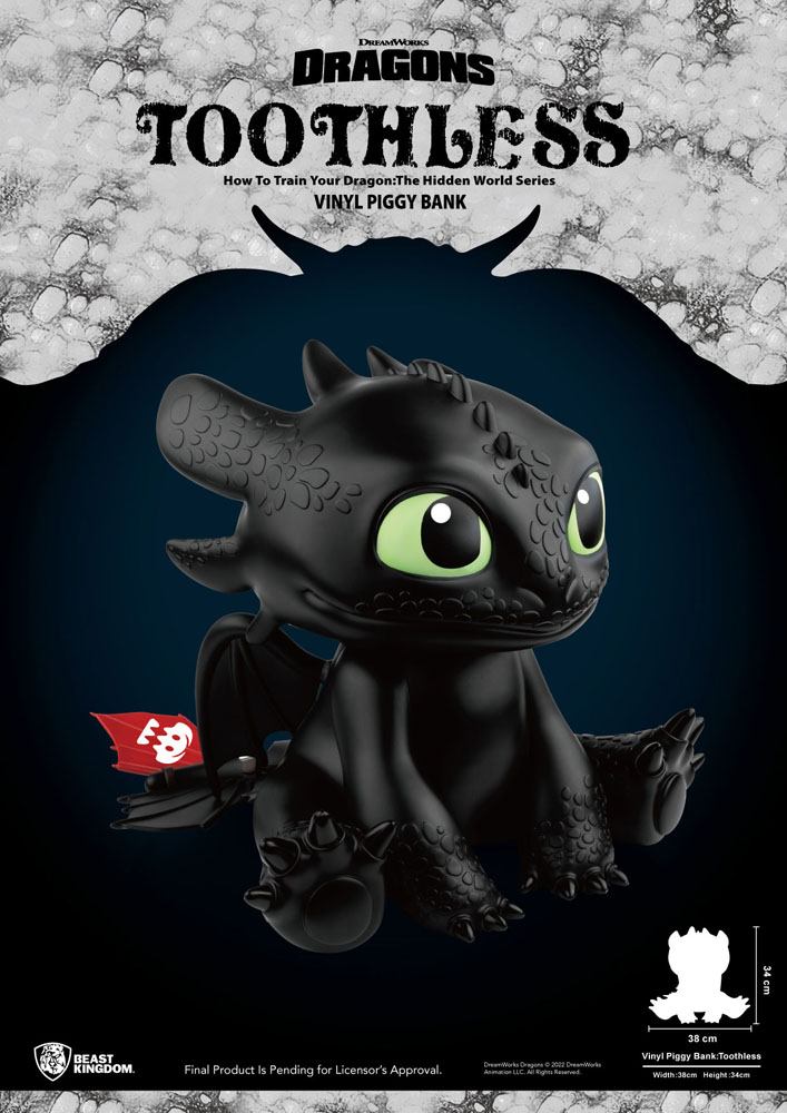 Drachenzähmen leicht gemacht Piggy Vinyl Spardose Toothless 30 cm Image 2