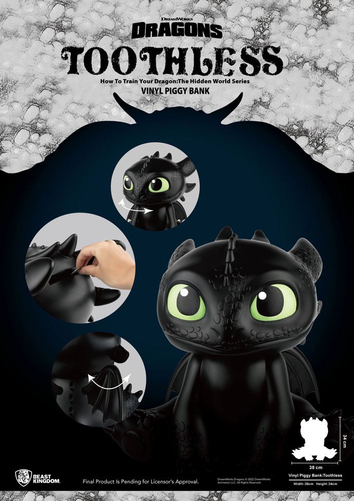 Drachenzähmen leicht gemacht Piggy Vinyl Spardose Toothless 30 cm Image 5