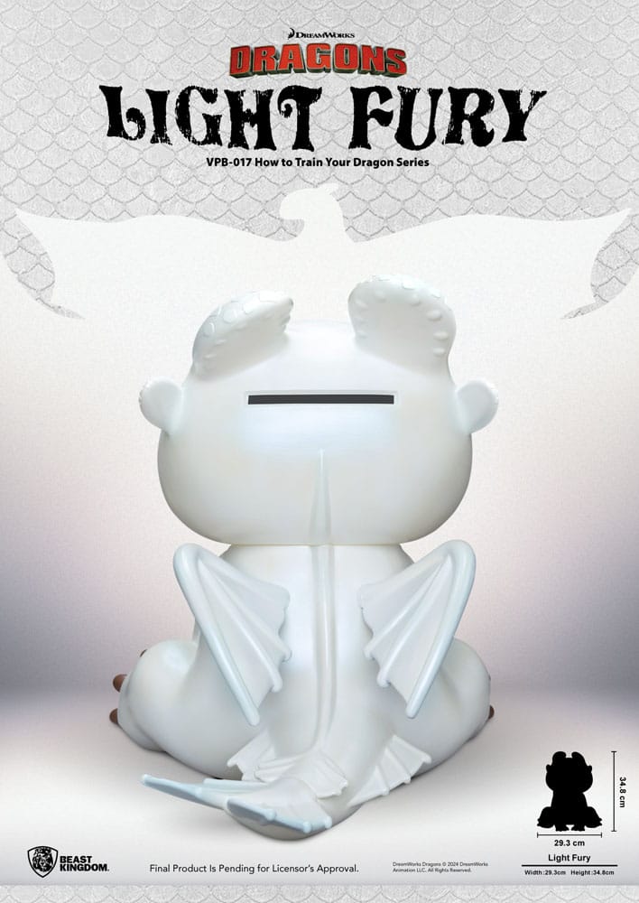 Drachenzähmen leicht gemacht Funktional Figure Spardose Light Fury 35 cm Image 3