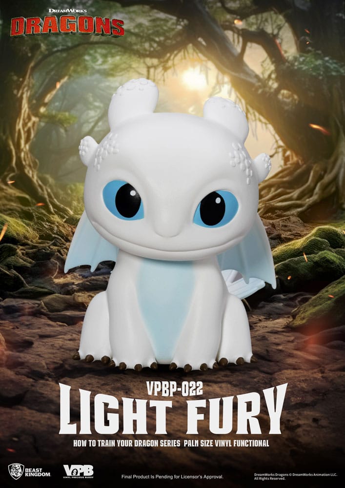 Drachenzähmen leicht gemacht Piggy Vinyl Spardose Light Fury 12 cm Image 1