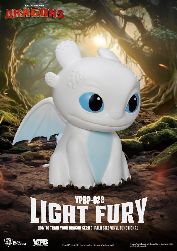 Drachenzähmen leicht gemacht Piggy Vinyl Spardose Light Fury 12 cm Image 2