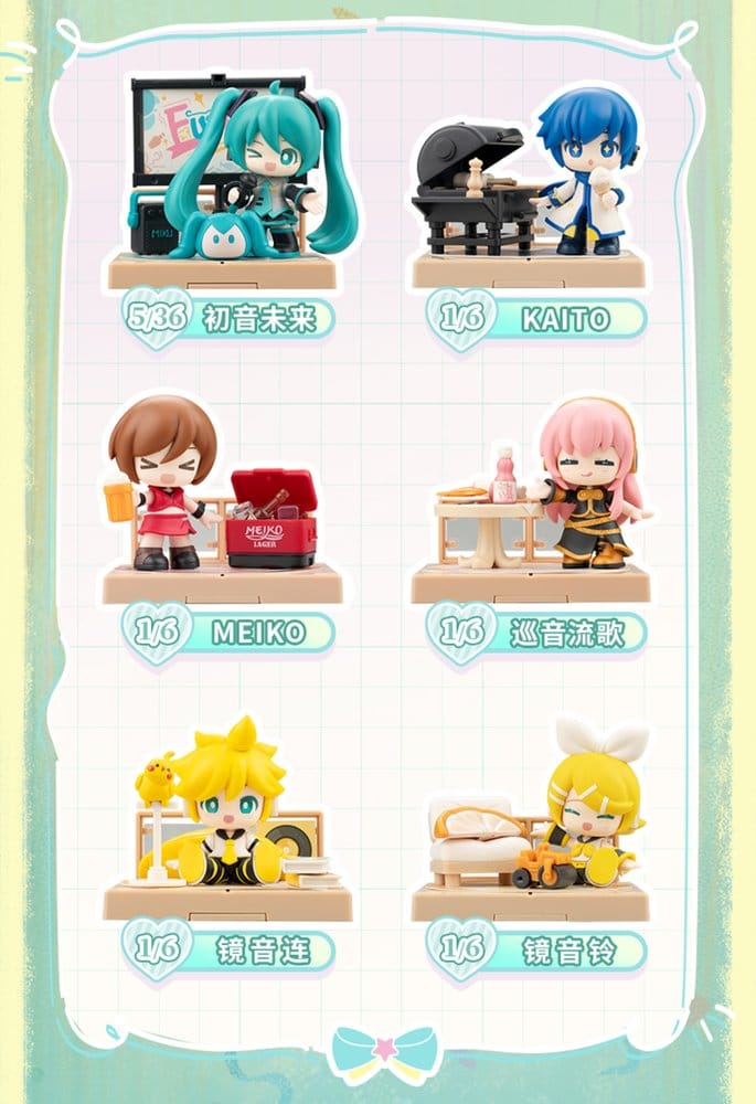 Hatsune Miku Blokees Plastic Model Kit DaaVibe Blind Box Display (6) Image 1