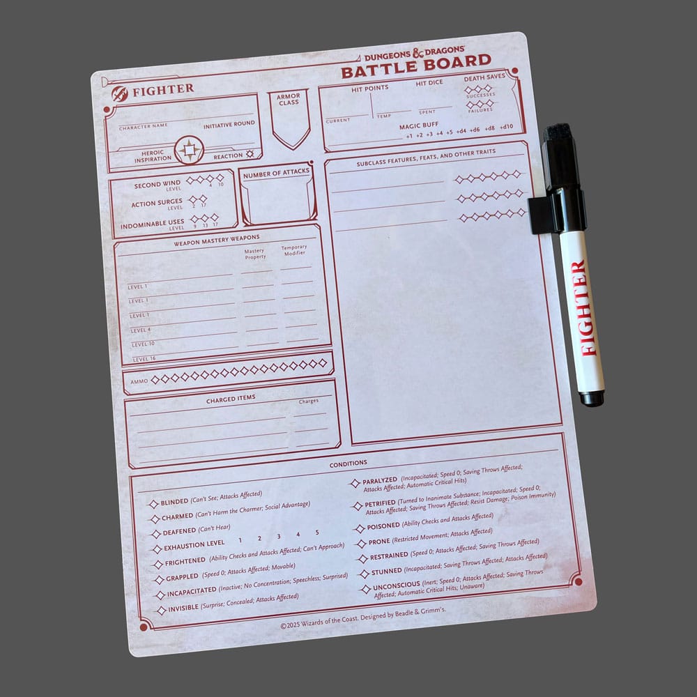 Dungeons & Dragons Battle Board Kampfbretttafel Kämpfer (Fighter) Image 2