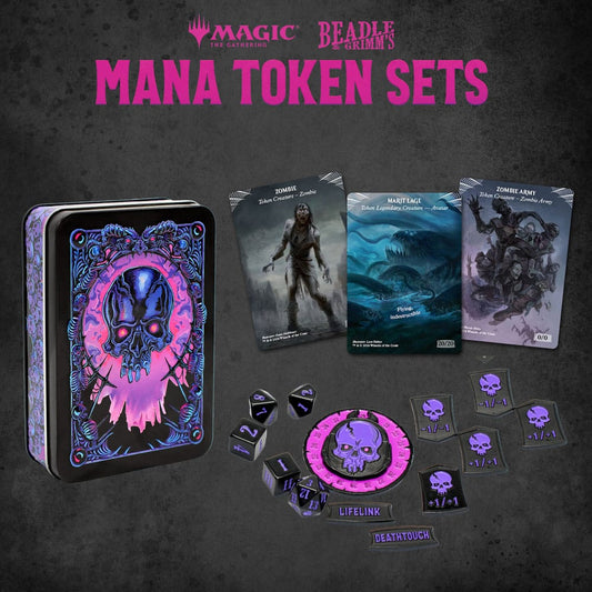 Magic the Gathering Dice and Token Pack Black Mana Image 1