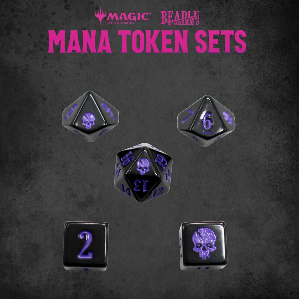Magic the Gathering Dice and Token Pack Black Mana Image 4