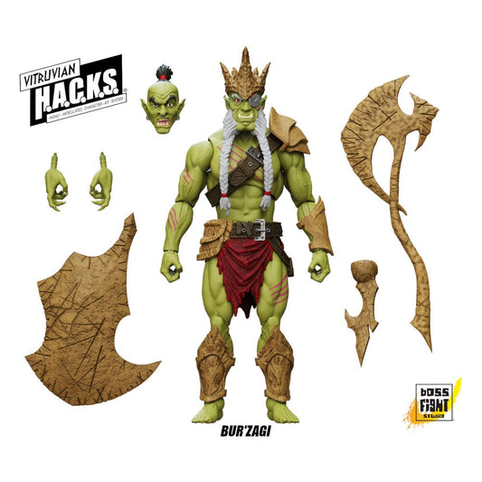 Vitruvian H.A.C.K.S. Actionfigur Mighty Orc Sovran Bur'Zagi Image 2