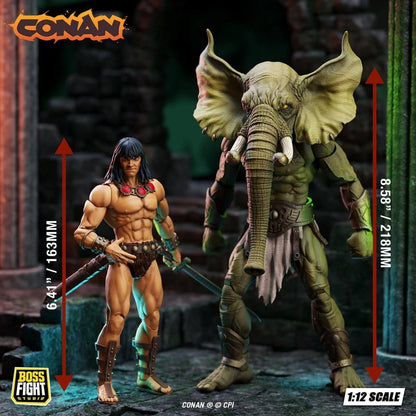 Conan der Barbar Epic H.A.C.K.S. Actionfiguren The Tower of the Elephant Set: Young Conan and Yag Kosha Image 10