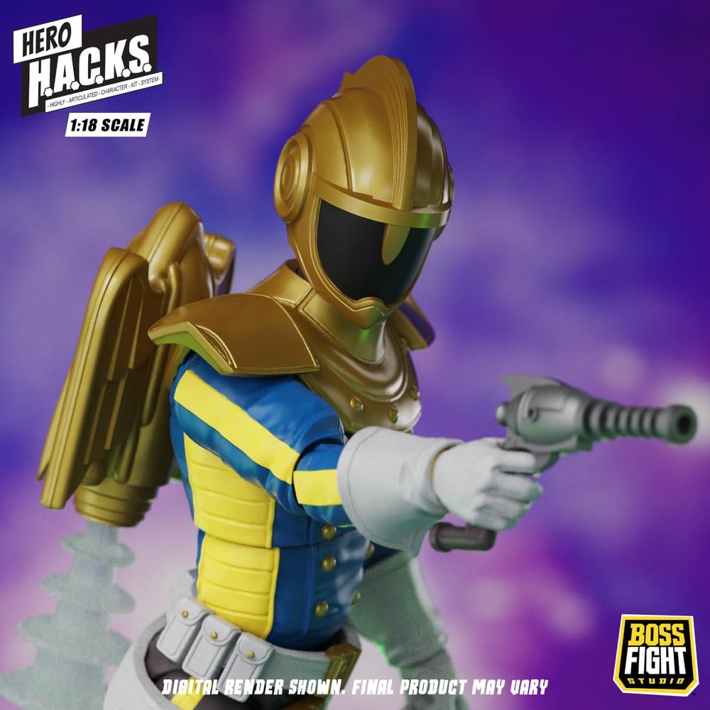 Hero H.A.C.K.S. Core Actionfigur 1/18 Heroes and Villains Wave 1 Jett Steelblade: Stellar Knight of Accord Image 8