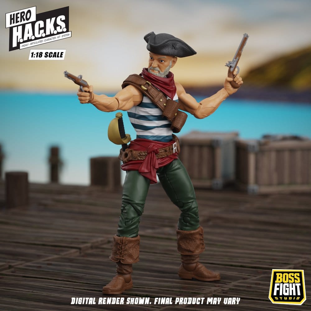 Hero H.A.C.K.S. Core Actionfigur 1/18 Heroes and Villains Wave 1 Daniel Wright: Pirate Quartermaster Image 10