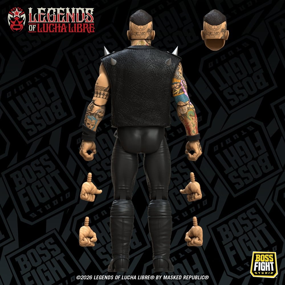 Legends of Lucha Libre Fanaticos Actionfigur Vampiro Coffin Box Resurrected 15 cm Image 6