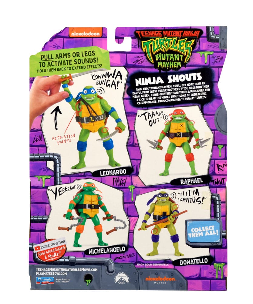 Teenage Mutant Ninja Turtles: Mutant Mayhem Ninja Shouts Action Figur Leonardo 14 cm Image 3