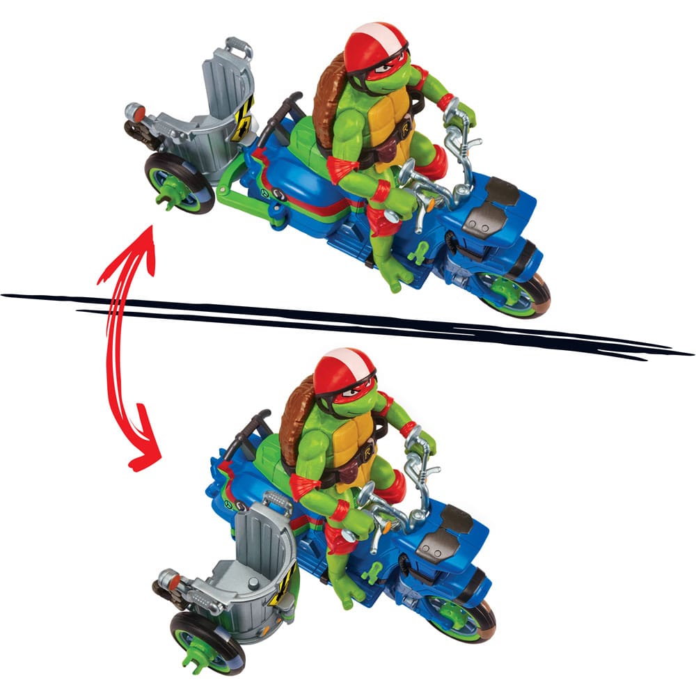 Teenage Mutant Ninja Turtles: Mutant Mayhem Action Figur Raphael & Scooter mit Seitenwagen 11 cm Image 4