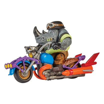 Teenage Mutant Ninja Turtles Actionfigur mit Fahrzeug Rocksteady & Chopper 12 cm Image 4