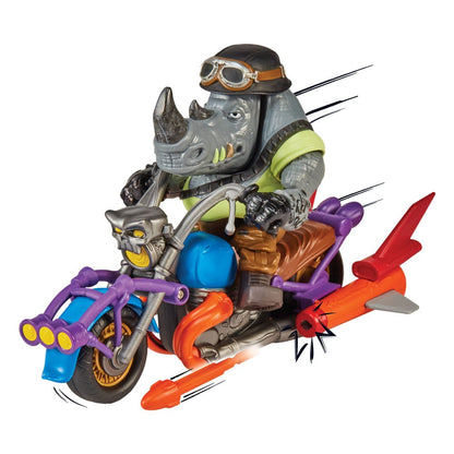 Teenage Mutant Ninja Turtles Actionfigur mit Fahrzeug Rocksteady & Chopper 12 cm Image 8