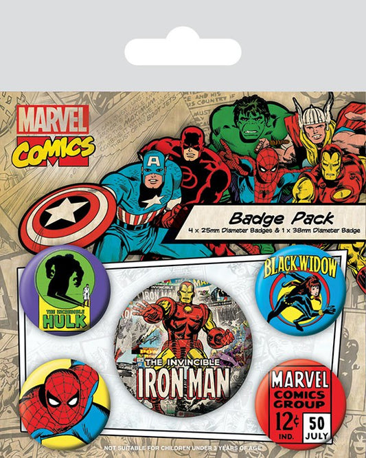 Marvel Comics Ansteck-Buttons 5er-Pack Iron Man Image