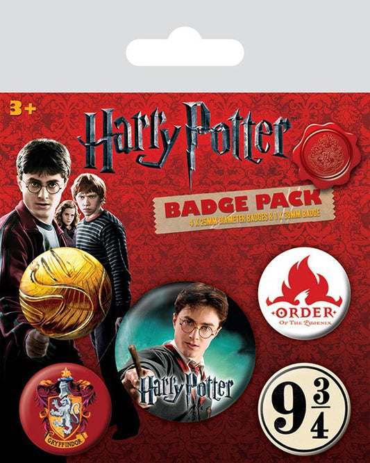 Harry Potter Ansteck-Buttons 5er-Pack Gryffindor Image