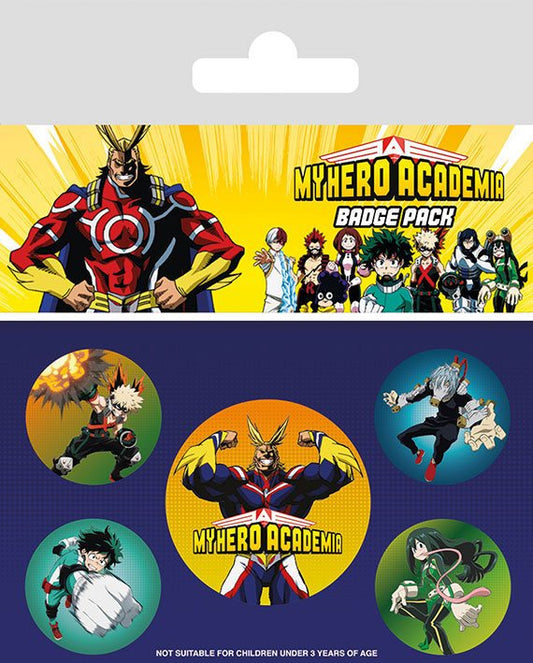 My Hero Academia Ansteck-Buttons 5er-Pack Characters Image