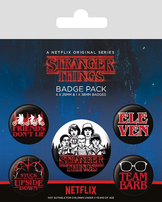 Stranger Things Ansteck-Buttons 5er-Pack Characters Image