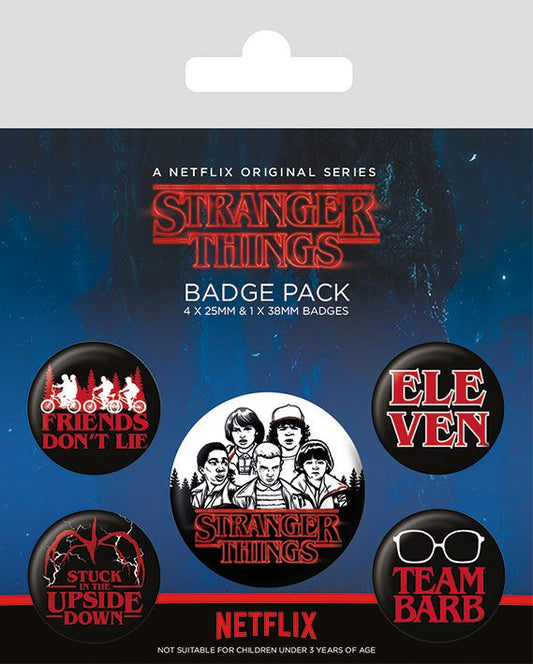Stranger Things Ansteck-Buttons 5er-Pack Characters Image