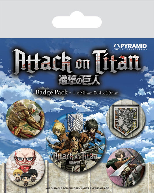 Attack on Titan Ansteck-Buttons 5er-Pack Season 3 Image