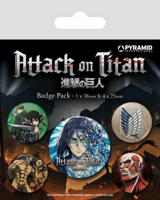 Attack on Titan Ansteck-Buttons 5er-Pack Season 4 Image