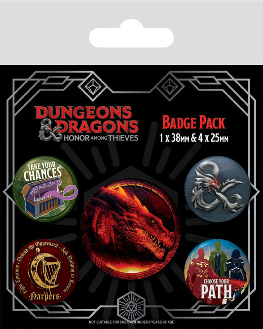 Dungeons & Dragons Ansteck-Buttons 5er-Pack Movie Image