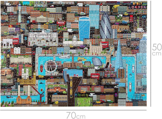 8-Bit Pixel Puzzle London Level 3 1000 Teile Image 2