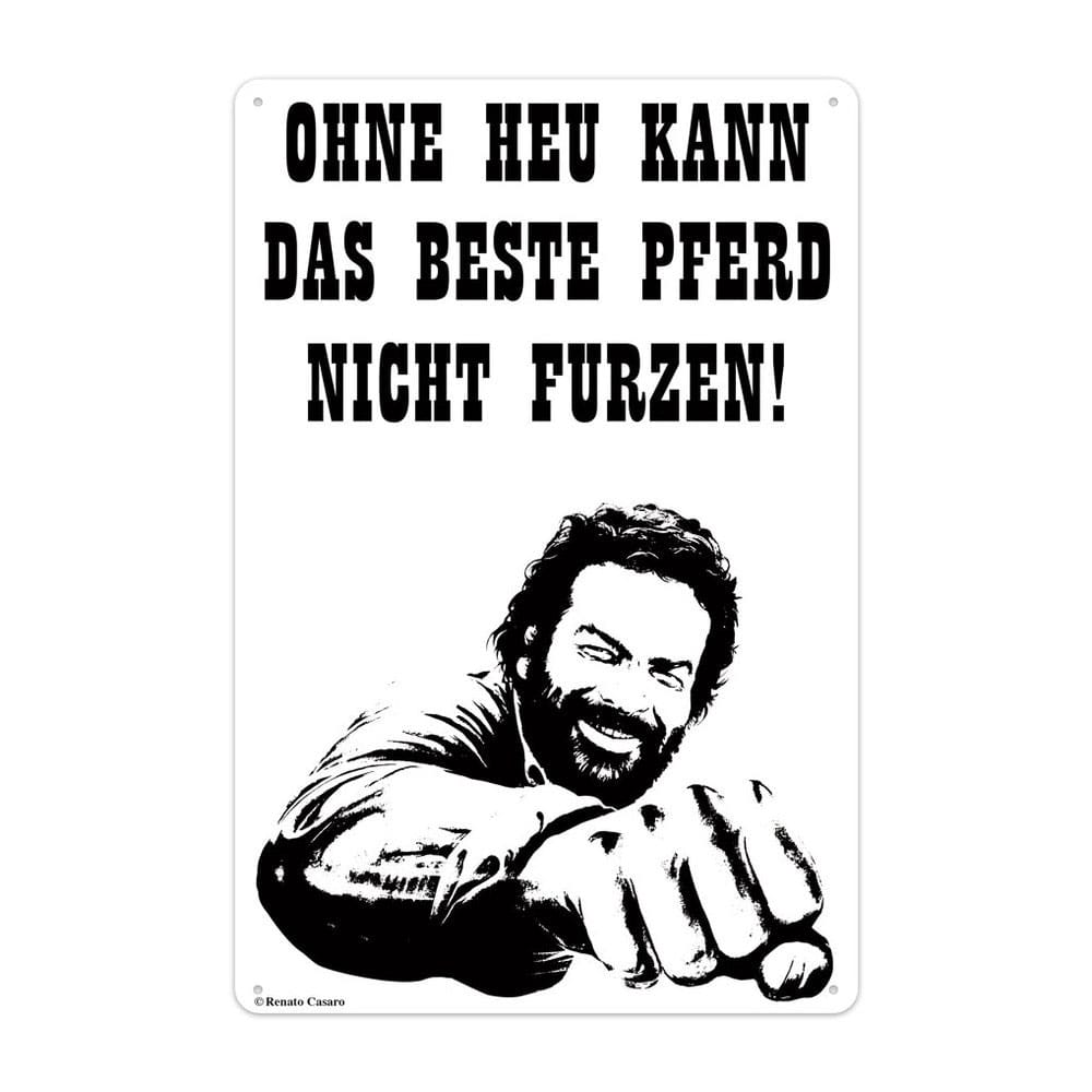 Bud Spencer Blechschild Pferd Faust 20 x 30 cm Image
