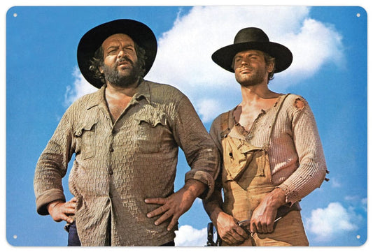 Bud Spencer & Terence Hill Blechschild Blauer Himmel 20 x 30 cm Image