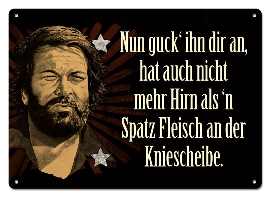 Bud Spencer Blechschild Nun guck' ihn dir an,... 10 x 15 cm Image