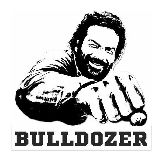 Bud Spencer 3D Blechschild Bulldozer black/white 45 x 45 cm Image