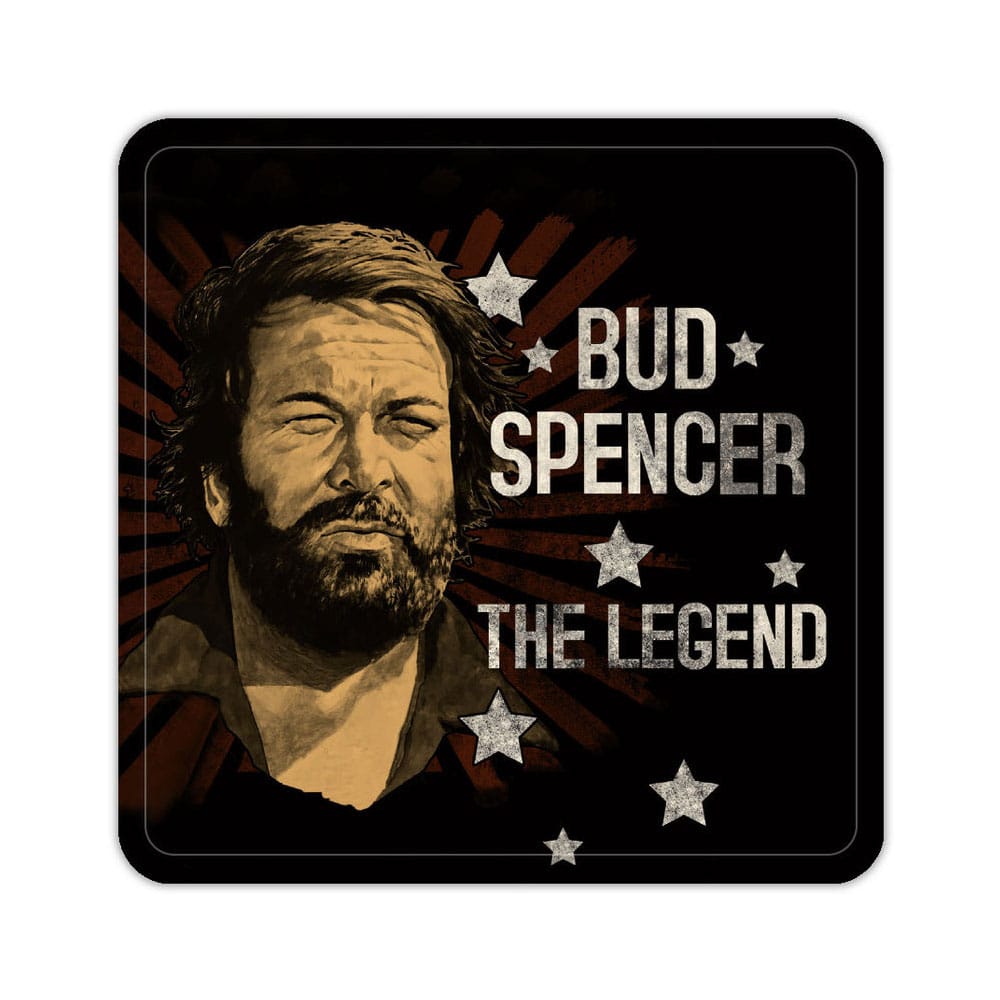 Bud Spencer Bierdeckel aus Blech The Legend 10 x 10 cm Image