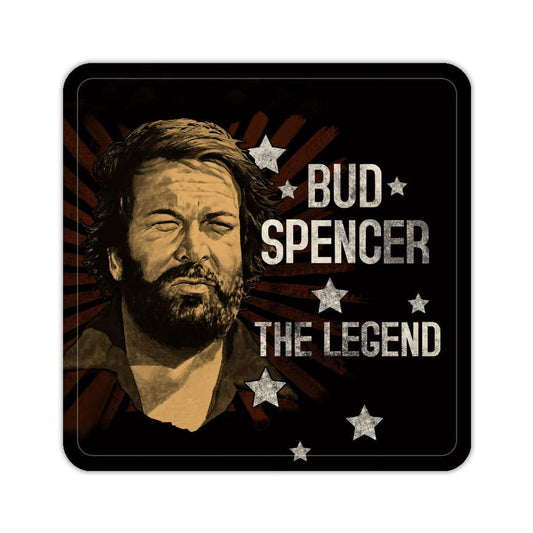 Bud Spencer Bierdeckel aus Blech The Legend 10 x 10 cm Image