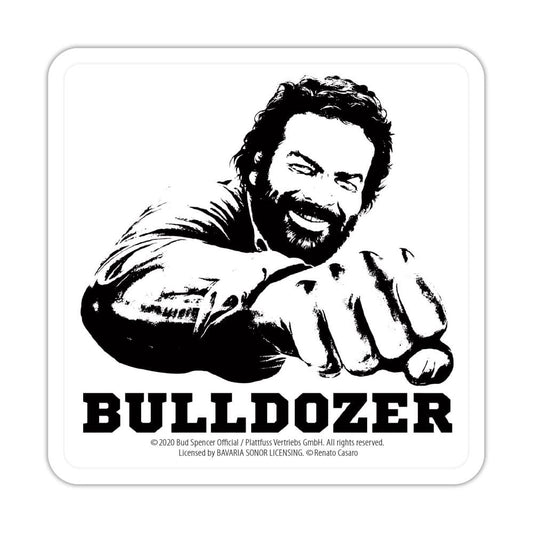 Bud Spencer Bierdeckel aus Blech Bulldozer 10 x 10 cm Image